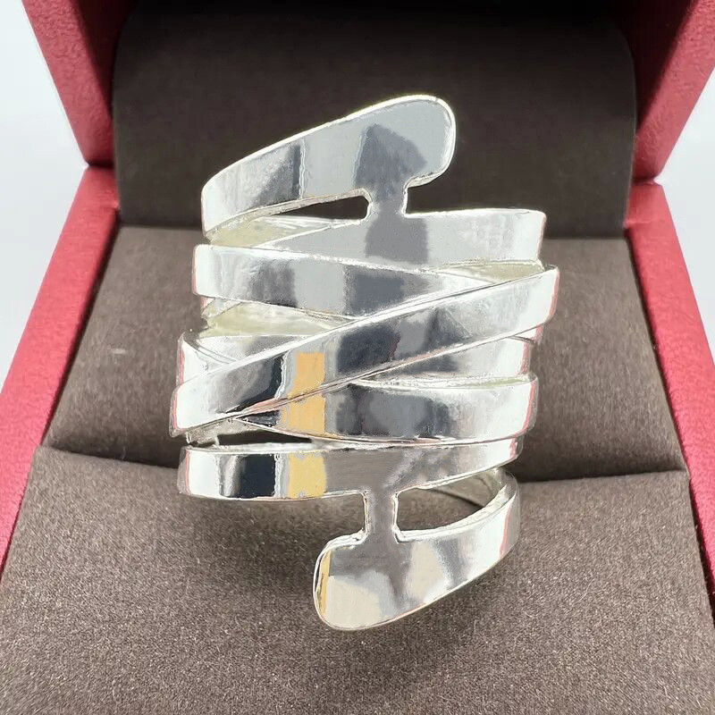 13g Weight Rings Classification 12, 5 Ring Size 1 Piece Quantity Holiday, Street Occasion Copper Material Geometric Pattern Women's Gender Plating Design Casual, Exaggerated, Lady Style Copper Plating Geometric Rings 10