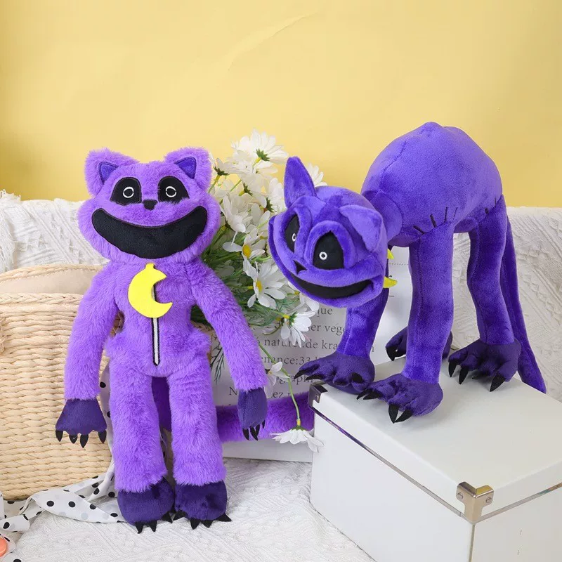 Cross-border smilingcritters dolls purple cat stuffed toy smiling animal monster plush toy spooky cute pet