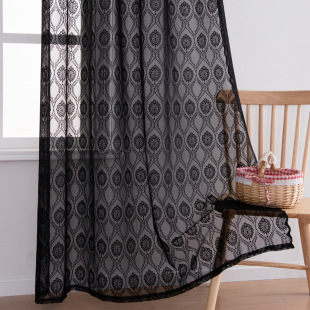 American jacquard window screen transparent curtain living room bedroom dining room Amazon AliExpress European and American curtain factory wholesale