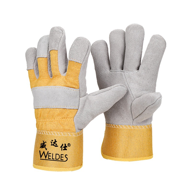 牛二层分掌手套耐磨舒适劳保手套