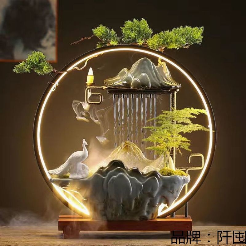 새로운 중국 세라믹 분수 부 장식 창조적 인 입구 거실 부 사무실 집들이 사업 선물