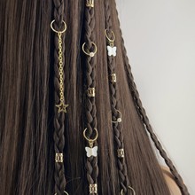 欧美外贸新品 简约时尚金属开口编发发环辣妹舞台写真脏发辫发扣