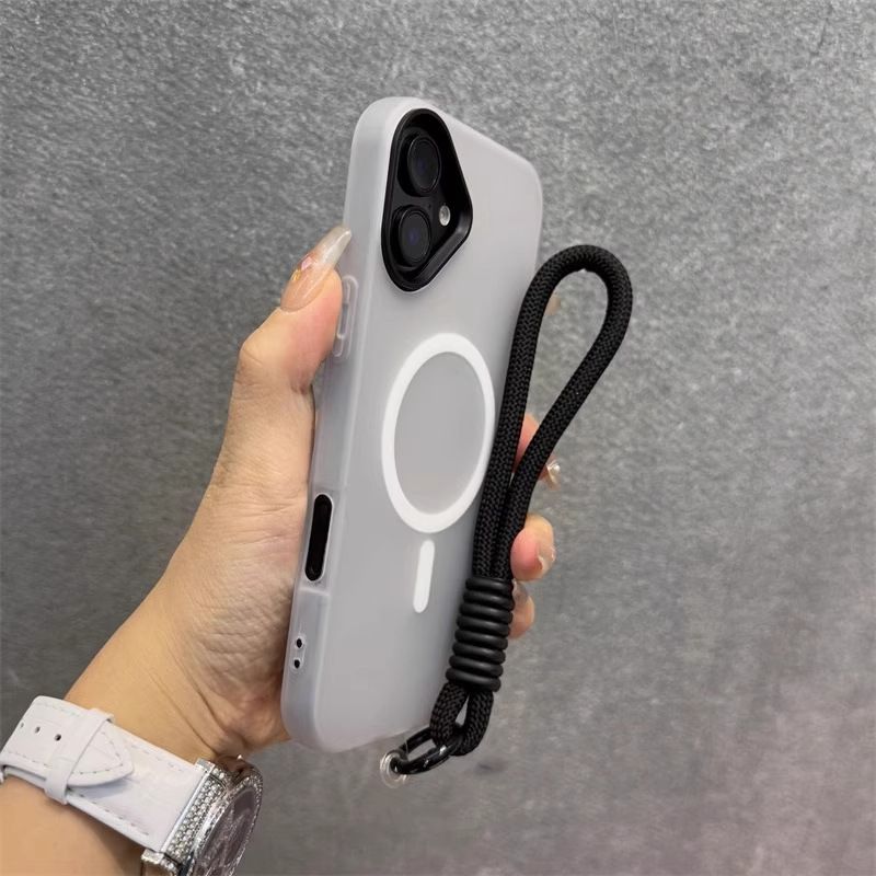 Piel exfoliante magnético IPhone16ProMax simple color sólido Apple 15pro funda para teléfono móvil adecuado para 12/13 suave