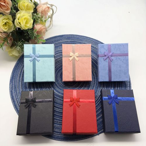 Bow necklace ring earrings bracelet packaging box exquisite gift box 7*9*3 jewelry box jewelry box wholesale