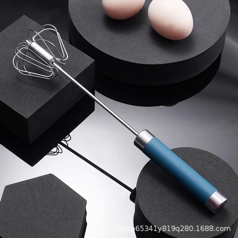 Batidor manual y semiautomático de huevos para uso doméstico, batidor de crema de acero inoxidable, lote de herramientas de mezcla de huevos para hornear a mano