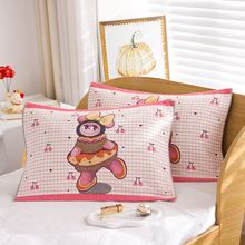 拉布鲁纯棉八层纱枕巾全棉枕巾防头油防滑不脱落一对纯棉纱布枕巾