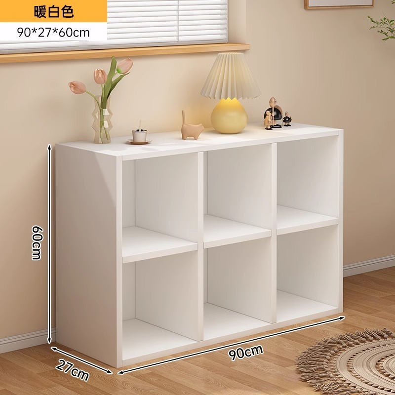 本棚収納キャビネット一体型壁面収納キャビネットリビングルーム壁パーティションキャビネットベッドサイドローキャビネット本棚床置き収納ラック|undefined