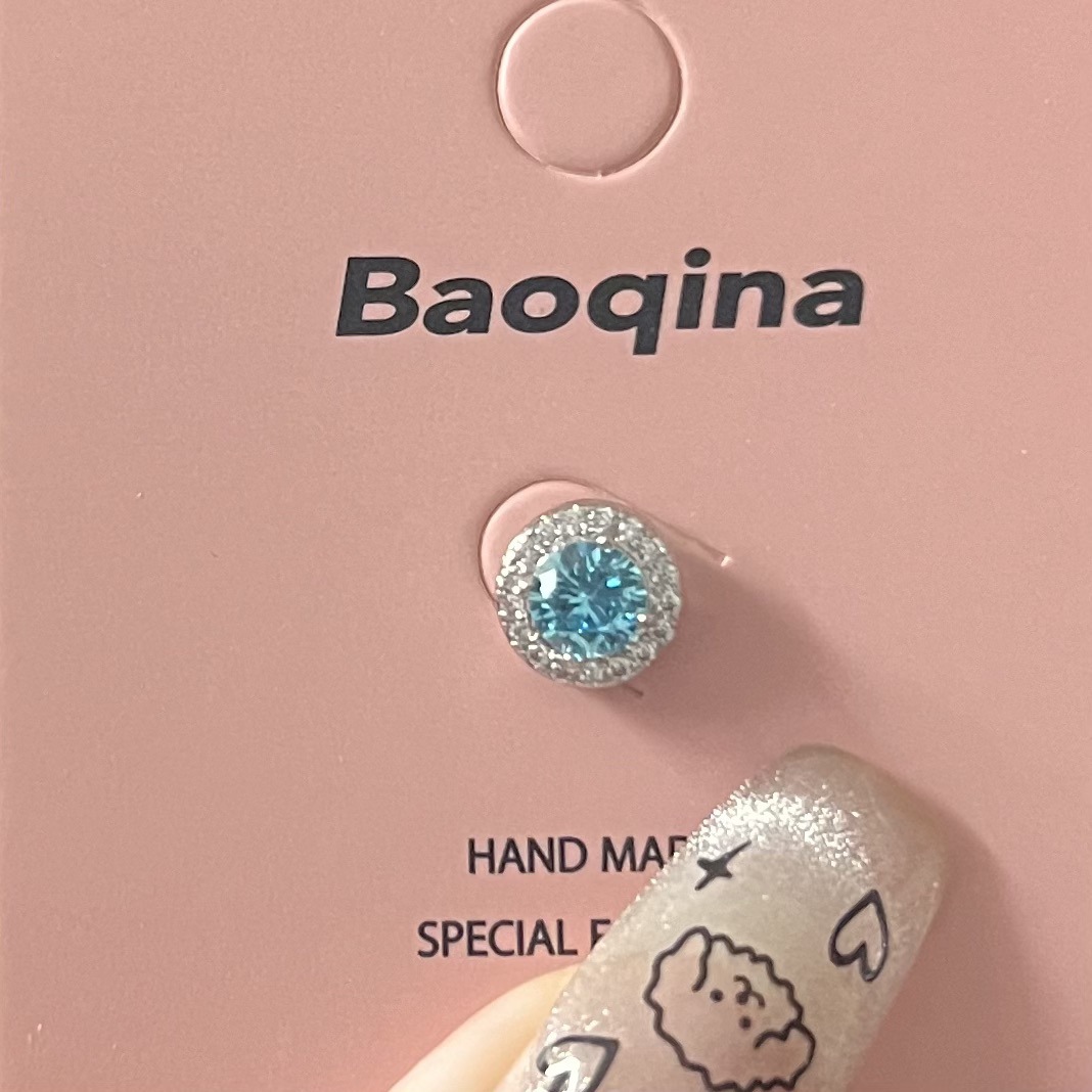 86 라운드 사파이어 블루 지르코늄