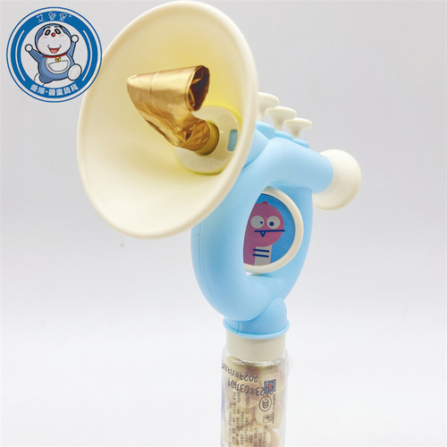 Egg Yolk Flavor Puff Snack, Happy Trumpet 15g Snack for Street Stands and Wholesale Stores