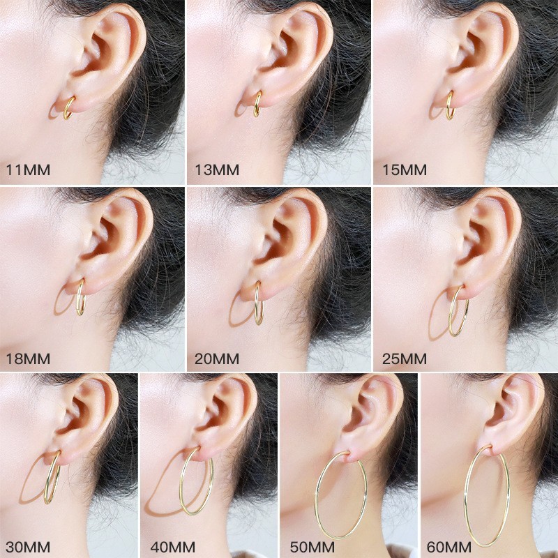 DIY耳のアクセサリーの欧米の誇張した大きい耳の輪のスプリングの耳のクリップの耳の穴がない耳のクリップの偽のイヤリングの無痛のイヤリング|undefined