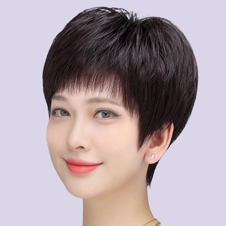 【手作りパーマ】おしゃれな大巻質感パーマフルリアルヘアマザーズフルウィッグフルヘッドカバー中高年ウィッグ|undefined