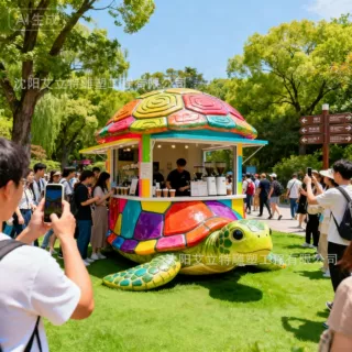源头设计制作厂家定制雕塑餐车移动商铺售卖亭按需打造创意经营