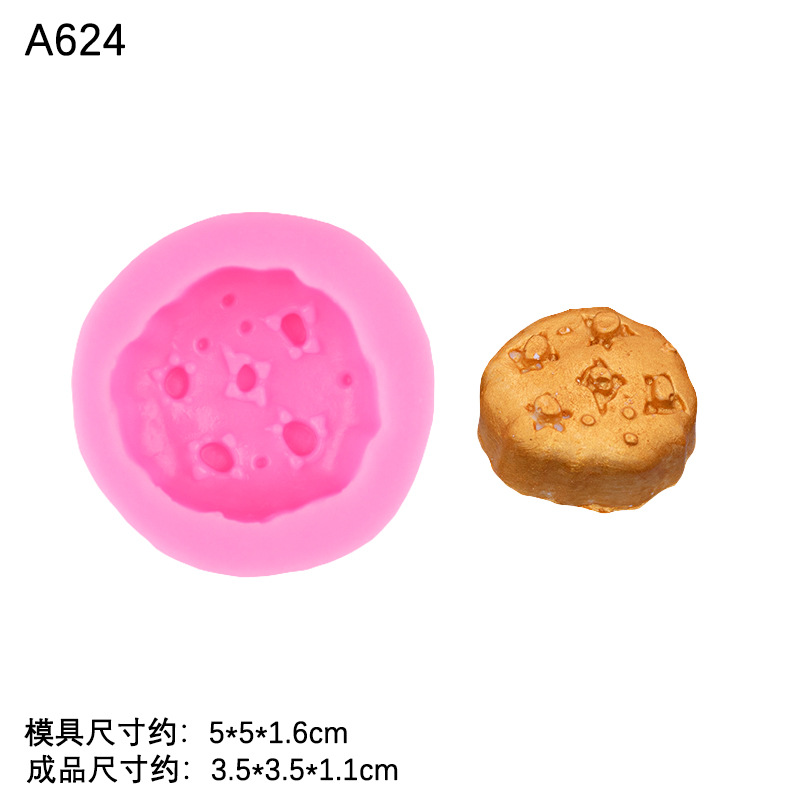 Oso galleta molde de silicona Luna tridimensional redondo semicírculo galleta pastel Decoración Accesorios