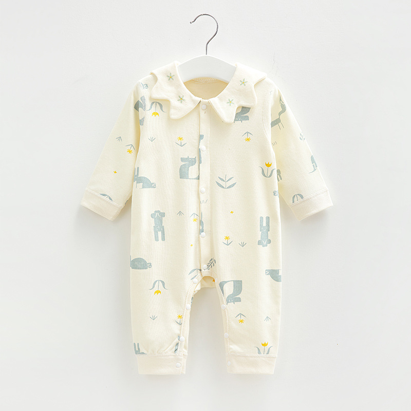 Bebé mono primavera y otoño verano hombres de algodón bebé lindo bebé niña delgada mameluco recién nacido Ropa