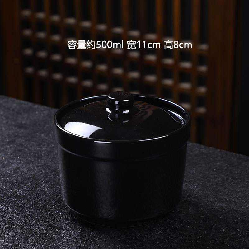Taza de estofado de olla de barro guisada recta en agua, olla de estofado de una persona, olla de sopa con tapa, shaxian snack, nido de pájaro, olla de sopa hirviendo de cerámica
