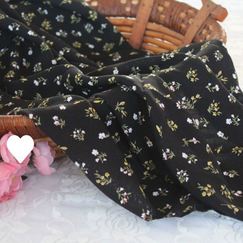 Шифон шелковая ткань, летний пижама, домашняя одежда, floral print