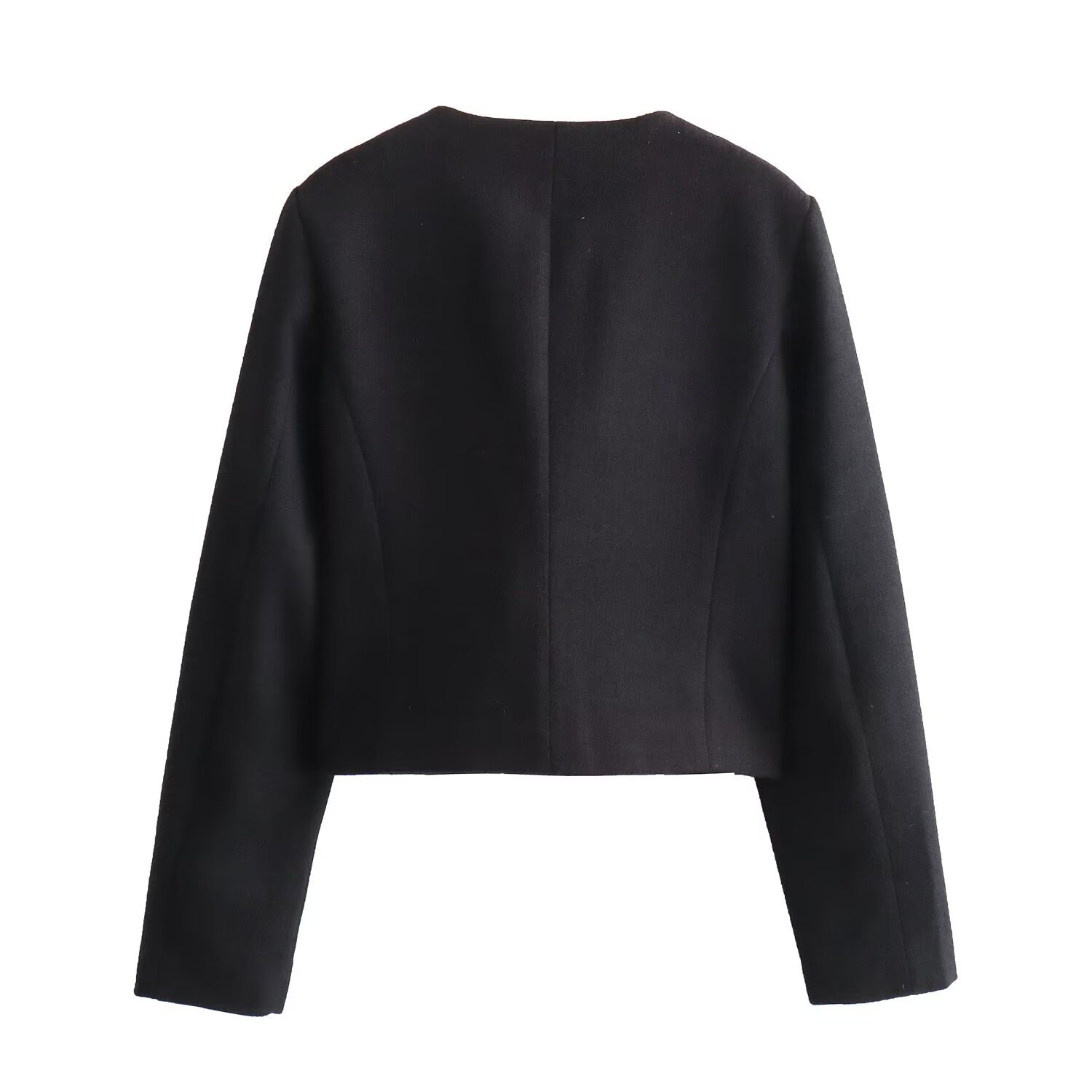 420g Weight Casual Jacket Outerwear Type Long Sleeve Sleeve Length Single Breasted Placket Type Regular Sleeve Sleeve Type Polyester Fabric Type Short Top Length Coat Tops Type Casual, Daily Occasion Round Neck Neckline Regular Fit Fit Type Solid Color Pattern Spring, Autumn Season Women's Gender Pocket Design Elegant, Streetwear Style Women's Elegant Streetwear Solid Color Pocket Single Breasted Coat Casual Jacket 25