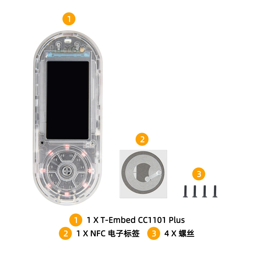 Плата разработки LILYGO T-Embed-CC1101 ESP32-S3, 1.9" LCD, PN532 и RF CC1101 модуль