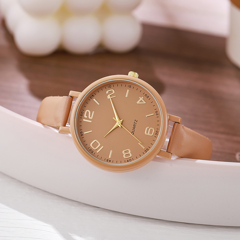 Reloj de cinturón fino para mujer casual retro, elegante, clásico, sentido digital, temperamento de nicho, reloj de cuarzo para estudiantes