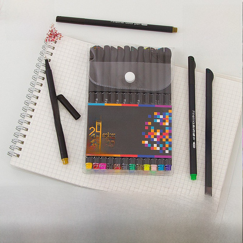 Cross-border colored fine-line pens, art painting special quick-drying ink, student supplies, brush set stationery wholesale