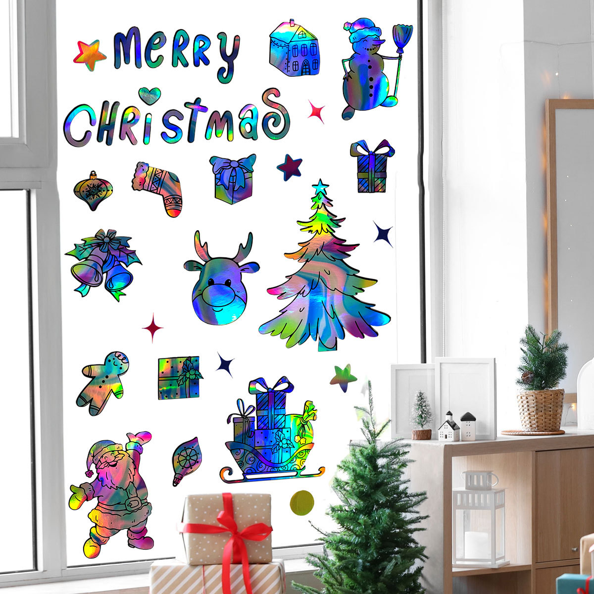 Adesivos de parede de natal para decoração festiva em casa_voghion.com