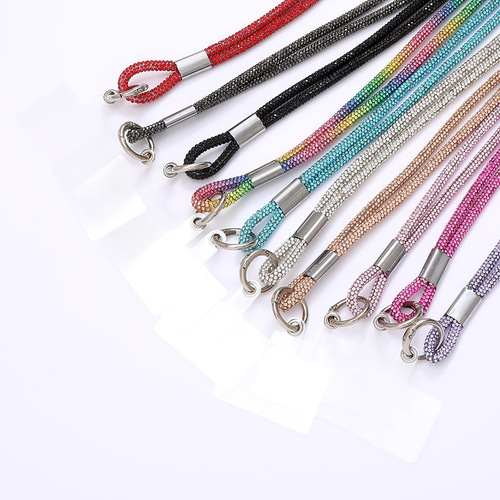 Yi Lian's new 6mm rhinestone crossbody chain mobile phone case lanyard high-end flash diamond chain anti-lost and anti-fall mobile phone chain