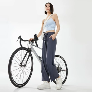 品牌同款防晒裤原纱冰感冰丝裤夏季女裤户外垂感速干UPF50+阔腿裤
