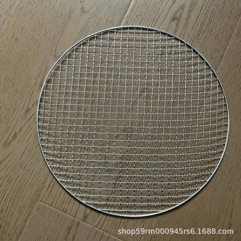 ステンレス鉄材質円形バーベキューネットキャンプ家庭用焼肉ネット囲炉裏煮茶煮酒部品使い捨て|undefined