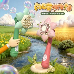 子供の32穴のひまわりの泡の棒の電気の穴の泡の泡機の夏の屋外のおもちゃ