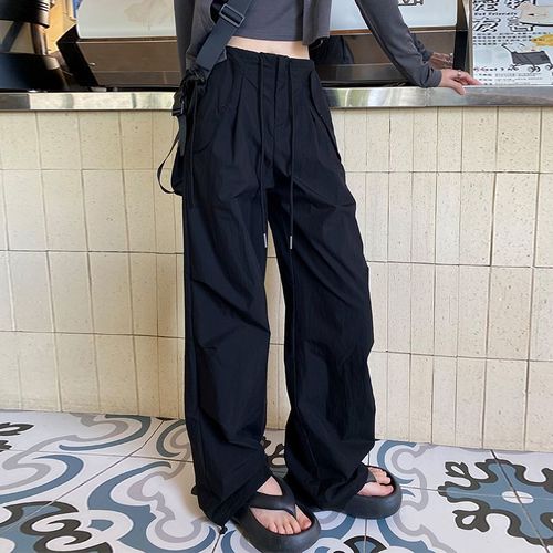 Work Pants 2025 High-Waisted Parachute Loose Straight Pants Quick-Dry Casual American Spring and Autumn Sports Pants Trend