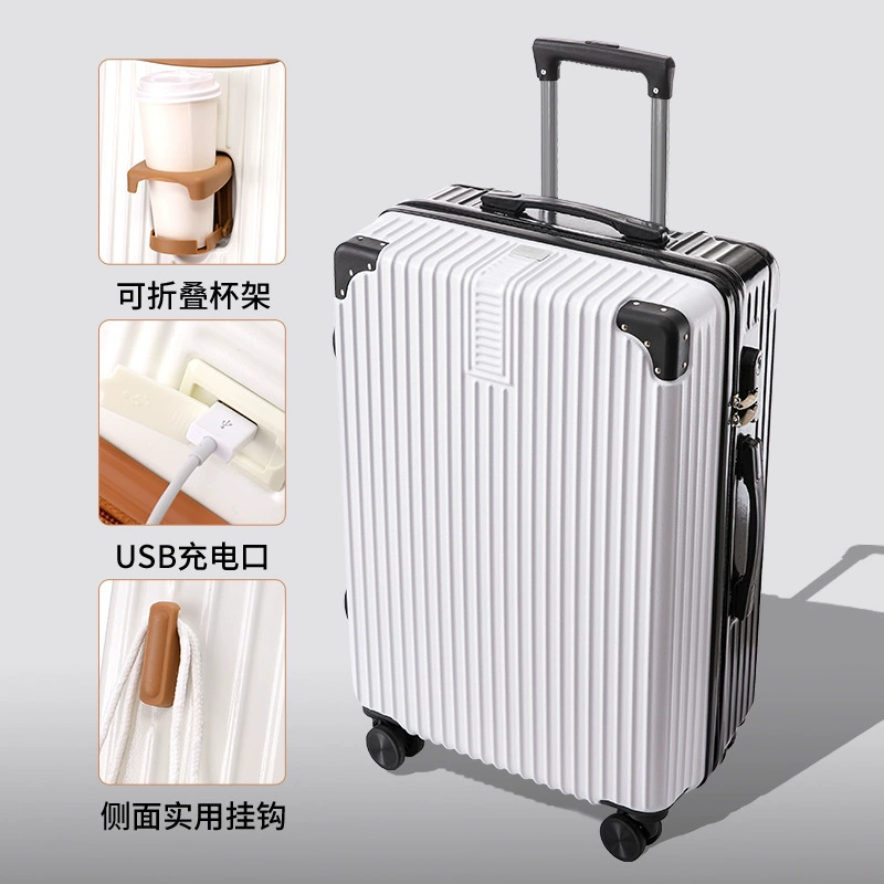 Capacious suitcase, durable box with zipper