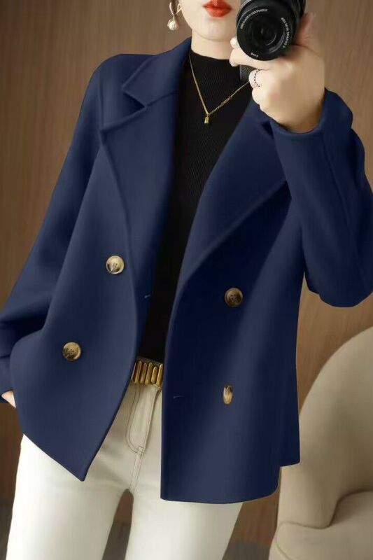 Autumn and Winter Double-Sided Woolen Outwear Women's Short Outwear Small Middle-Aged Mother Suit Windbreaker Loose