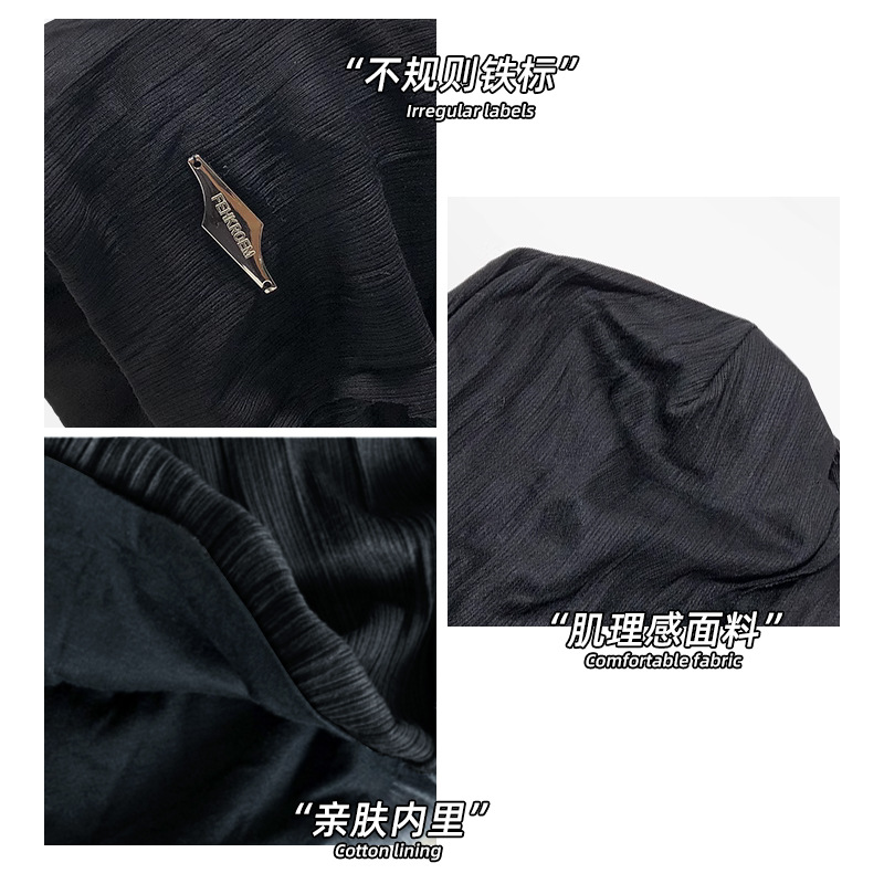 Sombrero de pila estándar de metal, sombrero suelto para mujeres, sombrero de cabeza grande para mostrar la cara, sombrero de cabeza pequeño, textura casual, sombrero frío para hombres.