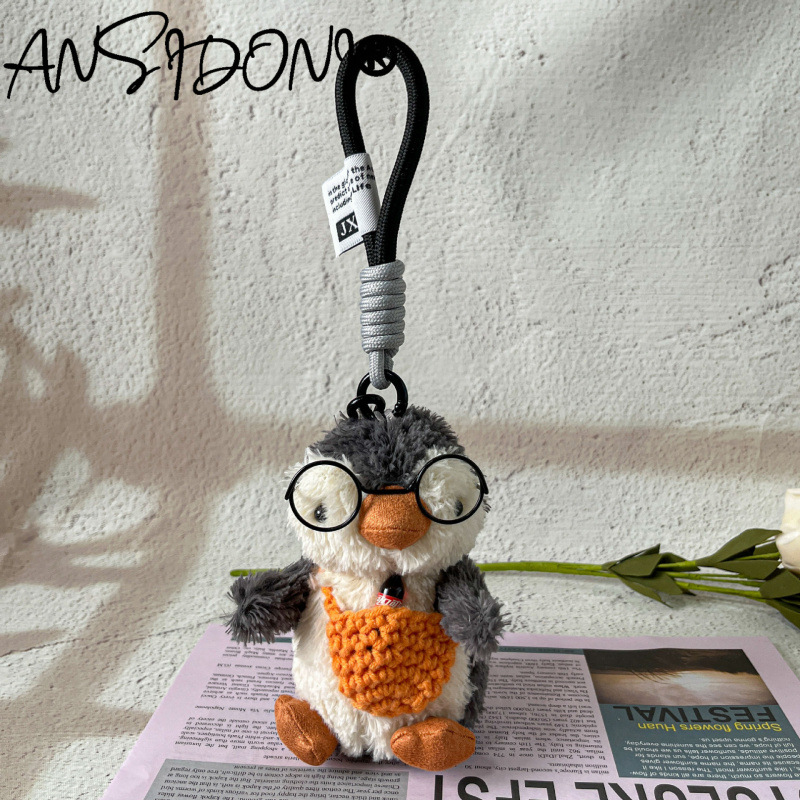 High-End-Cartoon süße Plüsch kleine Pinguin Puppe Tasche Anhänger Auto Schlüsselanhänger Rucksack Dekoration_voghion.com
