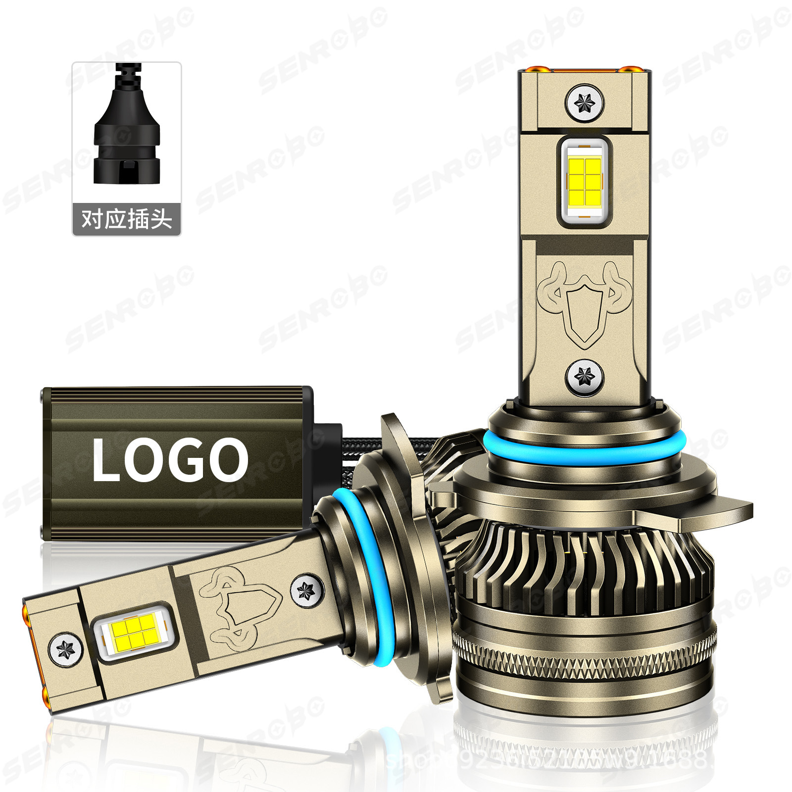 SENROBO vehículo especial condujo faro K16 doble tubo de cobre super brillante 110W faro H1H7H4H11