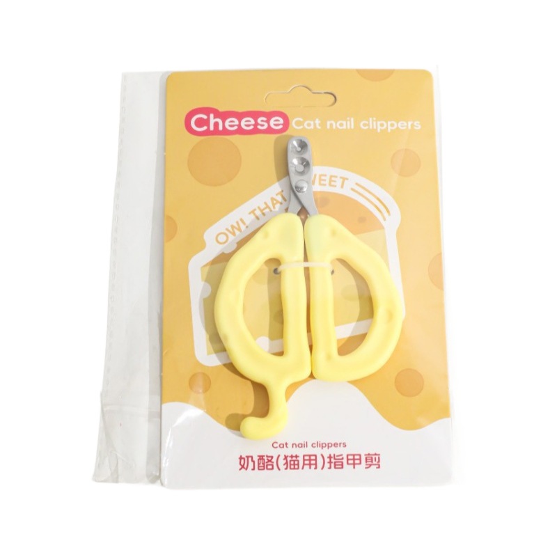 Cortadora de uñas de mascotas original de doble agujero redondo de acero inoxidable queso pequeño cortador ciego para gatos y gatos pequeños cortadores de uñas especiales
