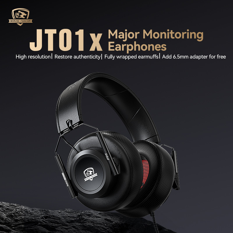跨境供应新款JT01x头戴式监听耳机入门级电影音乐录音室有线耳机|undefined