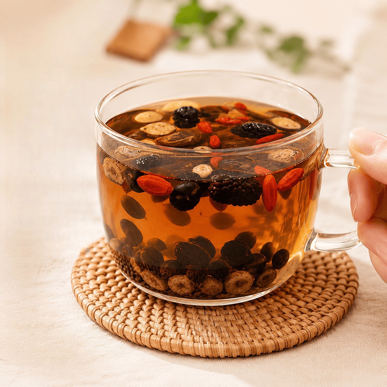 Wumei Sangshen Heidou Herbal Tea 750g Smoked Plum Mulberry Black Bean Daily Wellness Blend preparation