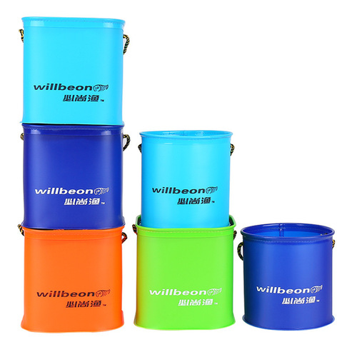 EVA fishing bucket folding bucket live fish bucket water bucket car wash bucket multifunctional bucket fishing supplies outdoor