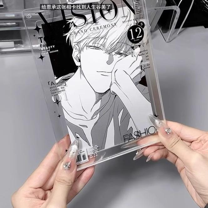漫画系杂志高颜值亚克力3寸小卡拍立得收纳展示相框卡框立牌谷美|undefined