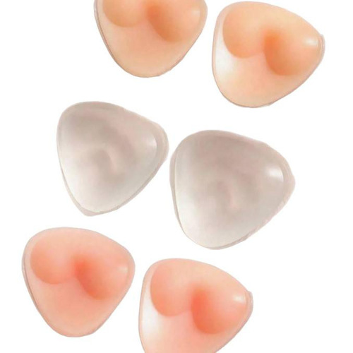 Silicone Bra Pad Insert Transparent Thick Invisible Push-Up Triangle Bra Silicone Fake Nipple Pad Bra Insert Underwear Pad