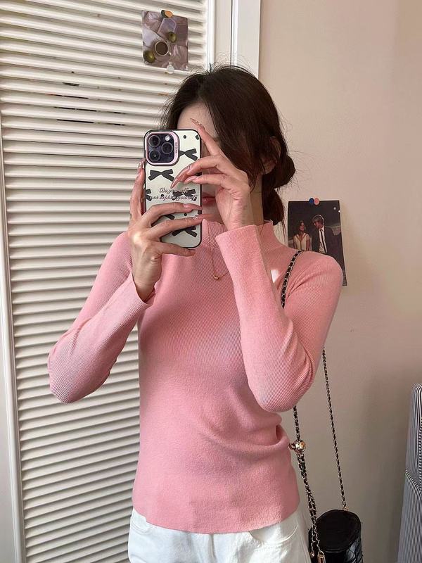 Urbane Rosy@12色半高领针织打底衫女高级感内搭毛衣中领针织上衣|undefined