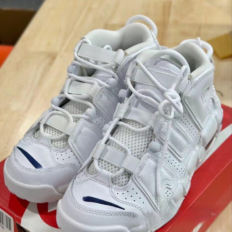 Original Pure Leather Pippen White Black and White Panda Air-Cushioned Basketball Shoes, Versatile Casual Sneakers for Couples, Men and Women Sports Shoes
