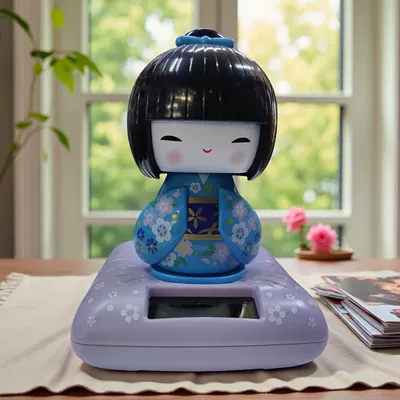 Car ornaments — Interior Decoration Kimono Doll - 101011-kimono-doll-in-blue