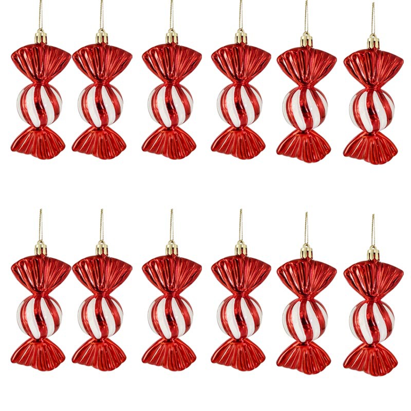 In-Stock Christmas Decoration Ornaments Realistic Painted Candy Christmas Tree Holiday Party Home Atmosphere Decoration Ornaments