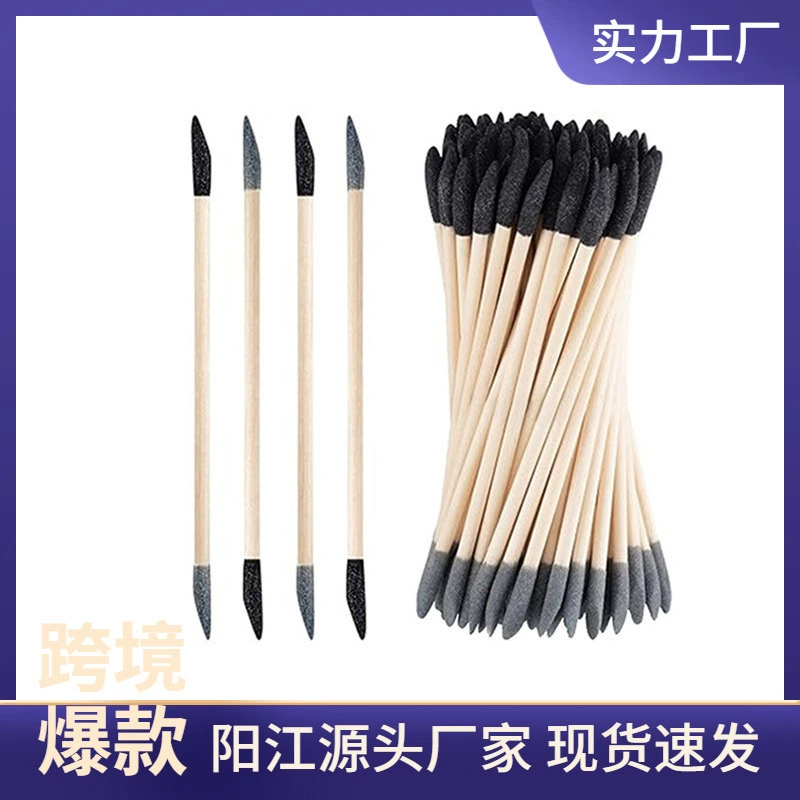 В наличии: трансграничный шлифовальный стержень для дерева, зернистость 120/280, черно-серый, двусторонний полировальный стержень, инструмент для тонкой полировки