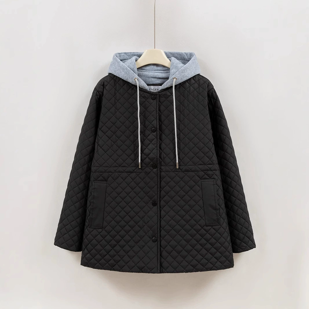 Зимняя модная легкая и тонкая пуховик с капюшоном, городской стиль, slim fit