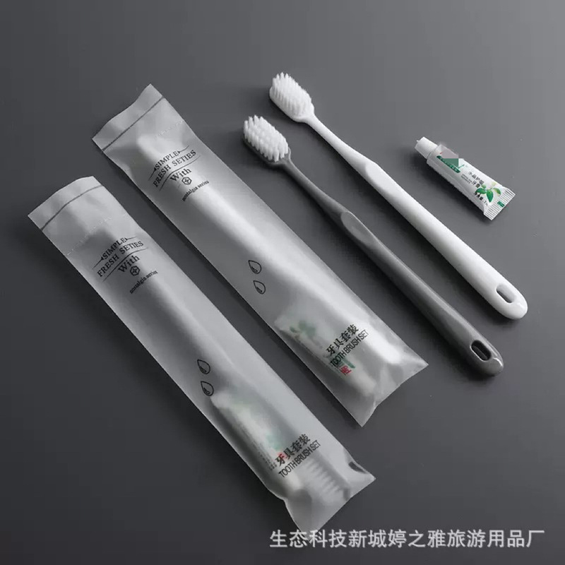 Hotel Hotel Disposable Toothbrush Toothpaste Toiletries Set Homestay Inn Soft Hair Teeth 2-in -1 Hotel Hotel Disposable Toothbrush Toothpaste Toiletries Set Homestay Inn Soft Hair Teeth 2-in -1