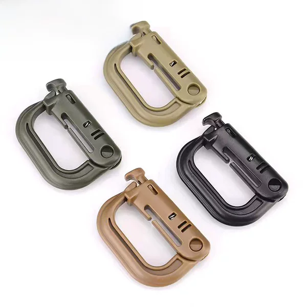 Manufacturer's Ready-Made Outdoor Mountaineering Backpack Multi-Purpose Hanging Buckle Press to Open High-Strength Lightweight Lightweight Plastic D Buckle