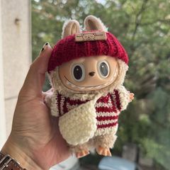 新しいニットセーターと帽子のツーピースセットラブ布人形服クリエイティブウェア DIY 人形アクセサリー